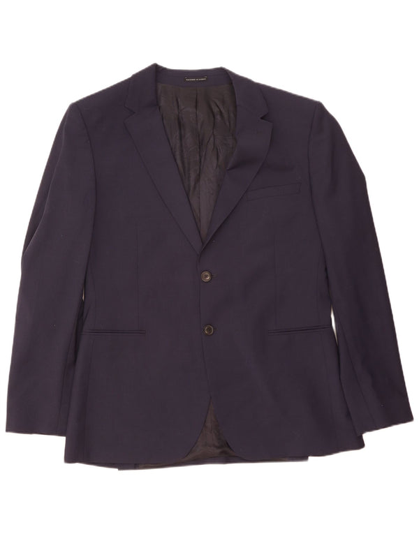 Reiss Herren-Blazer mit 2 Knöpfen, UK 40, große marineblaue Wolle