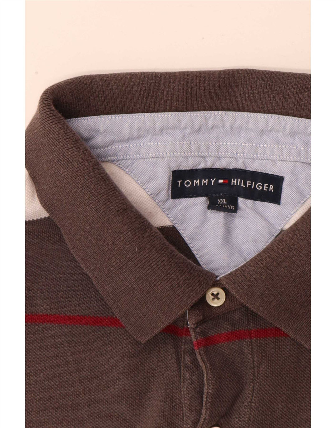 Tommy Hilfiger Herren Poloshirt 2XL Grau gestreift