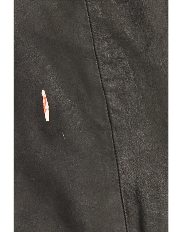 Vintage Herren Leder Blazer Jacke UK 42 XL Schwarz