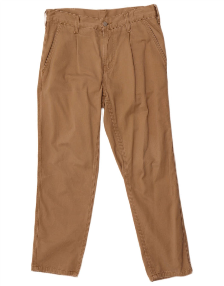 Carhartt Herren Pegged Chino Hose W29 L26 Beige Baumwolle