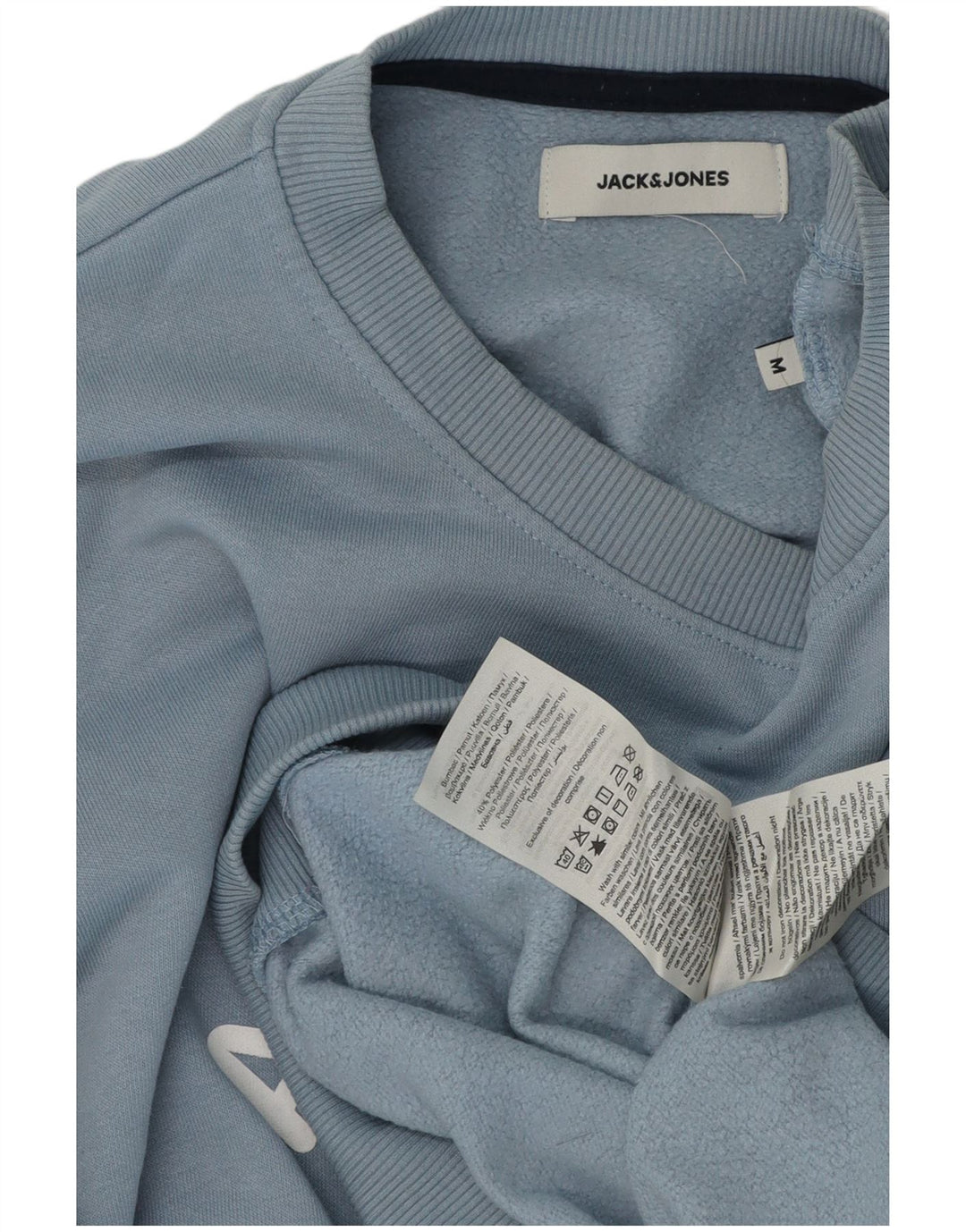 Jack & Jones Herren-Sweatshirt mit Grafik, mittelblaue Baumwolle