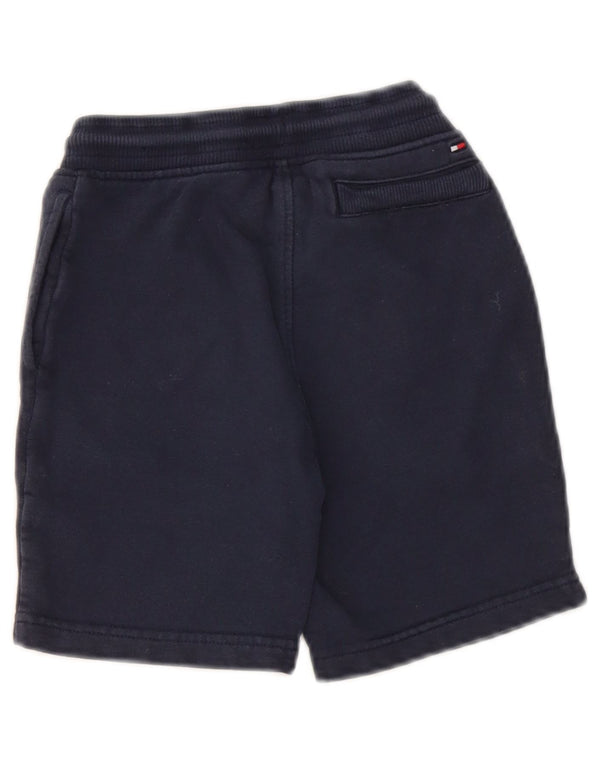 TOMMY HILFIGER Girls Graphic Sport Shorts 4-5 Years XS Navy Blue Cotton