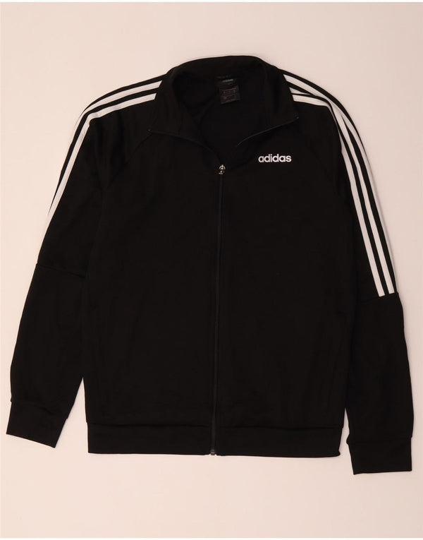 Adidas Herren Climalite Trainingsanzug Top Jacke UK 40/42 Medium Schwarz Polyester