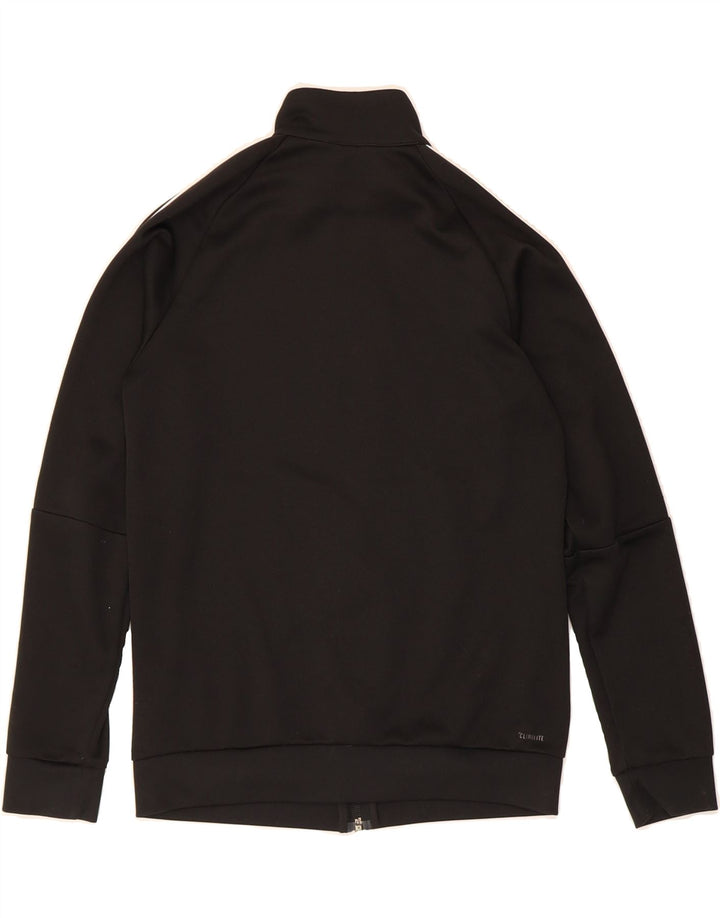 ADIDAS Boys Climalite Tracksuit Top Jacket 11-12 Years Black Polyester Vintage Adidas and Second-Hand Adidas from Messina Hembry 