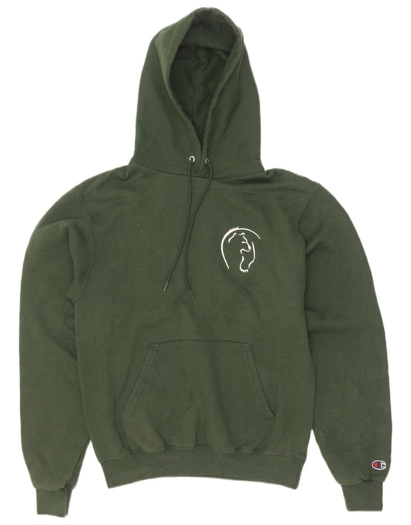 Champion Herren-Kapuzenpullover mit Grafik, Größe S, grüne Baumwolle