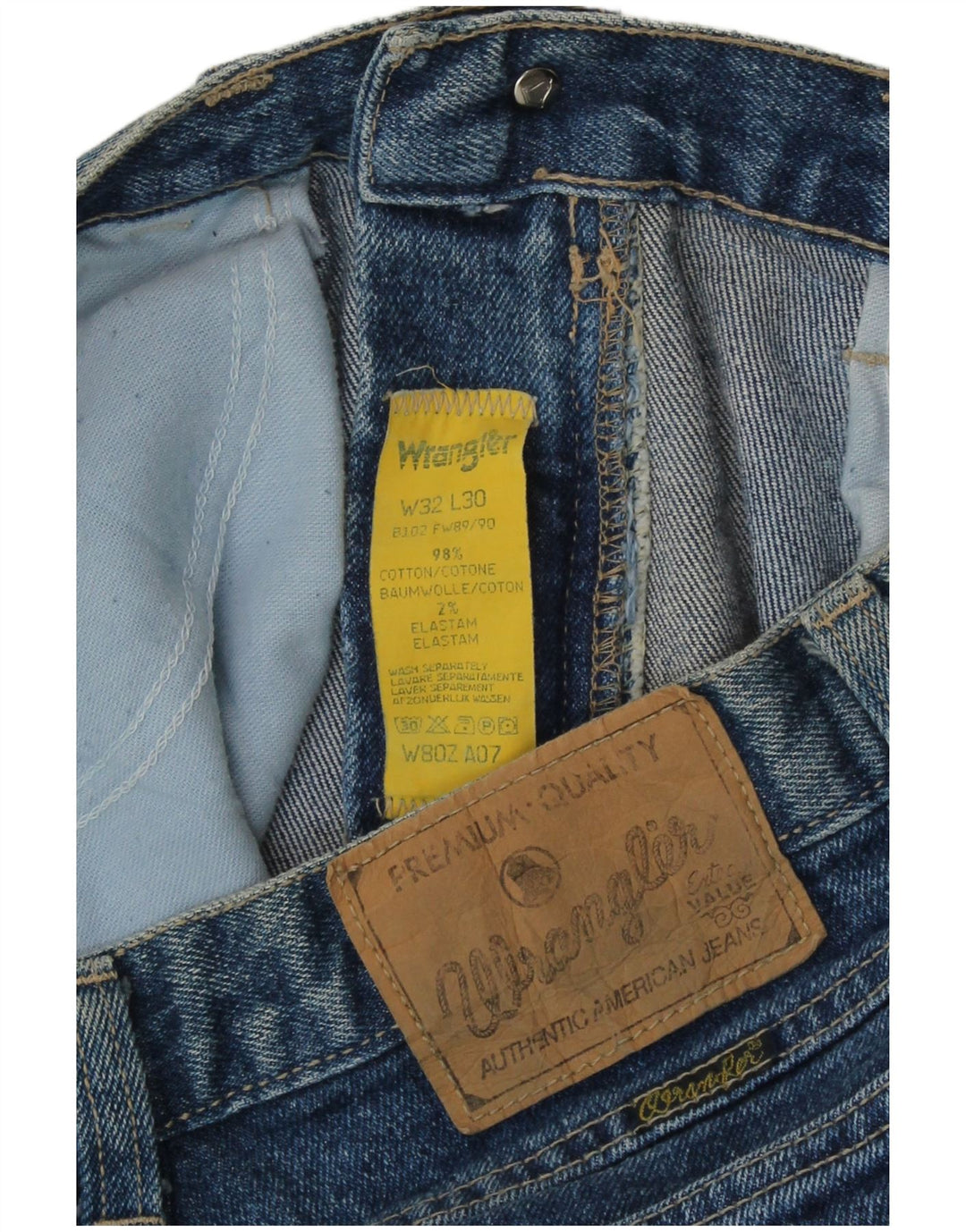 Wrangler Damen Slim Jeans W32 L30 Blaue Baumwolle