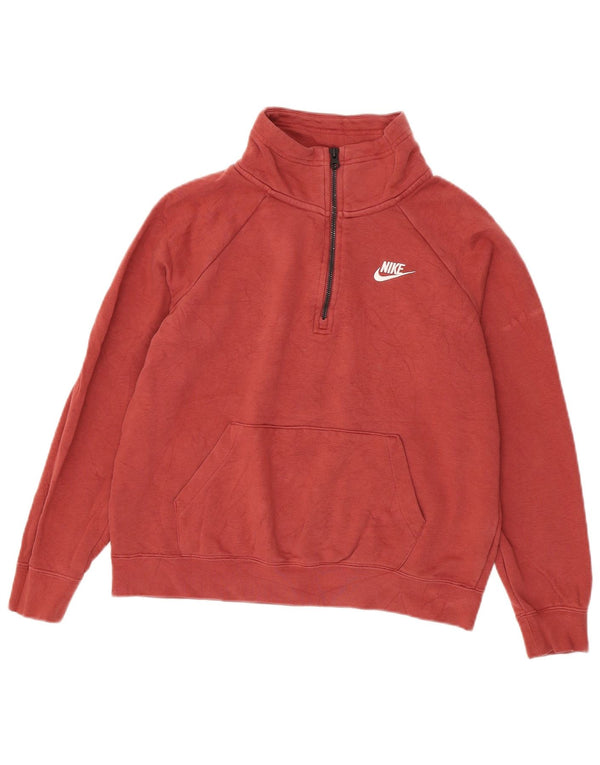 Nike Damen-Sweatshirt in Übergröße mit Reißverschluss, Gr. 10, Größe S, Burgunderrot