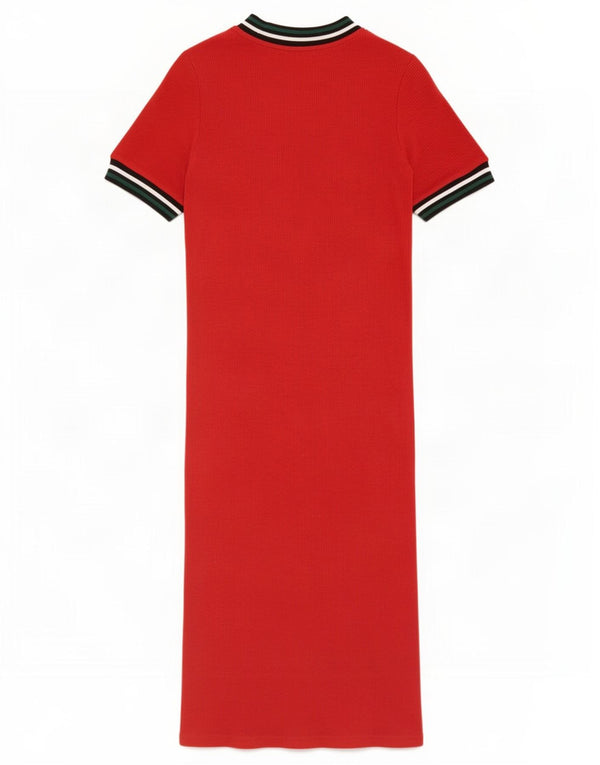 Zara Trafaluc T-Shirt-Kleid für Damen, UK 12, Mittelrot, Farbblock