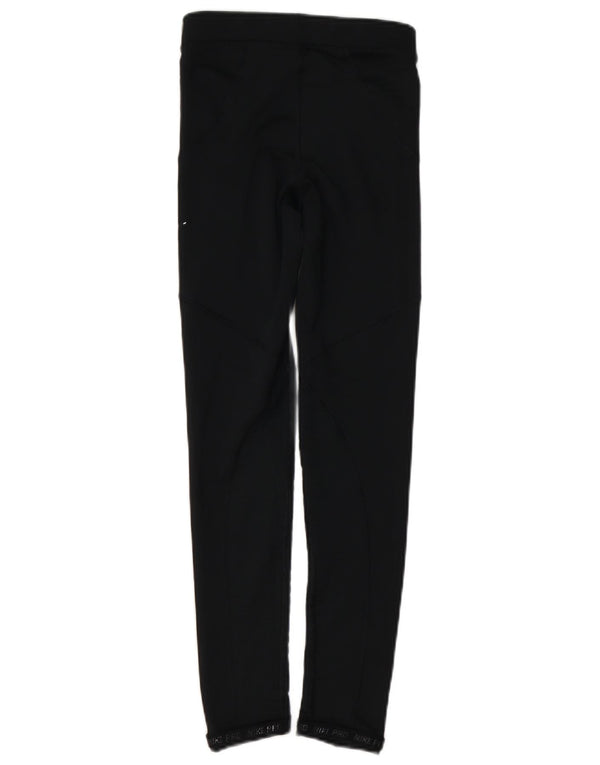 NIKE Damen Graphic Leggings UK 4 XS Schwarz