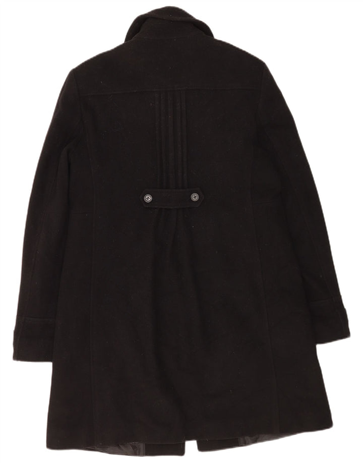 Calvin Klein Jeans Damen Mantel UK 14 Große schwarze Wolle
