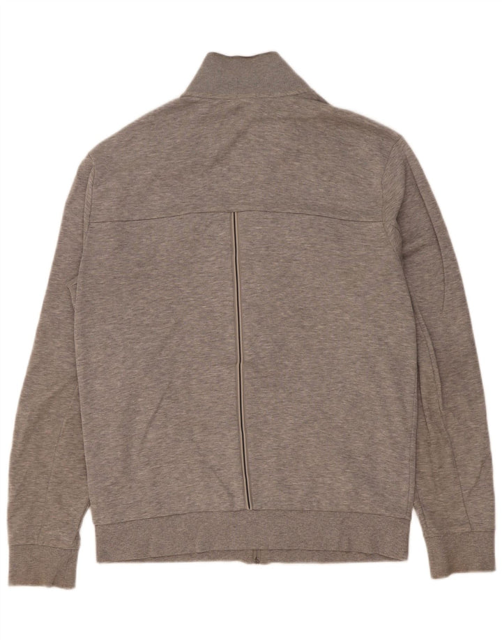 Hugo Boss Herren-Trainingsanzug-Oberteil, Jacke, klein, grau gestreift, Baumwolle