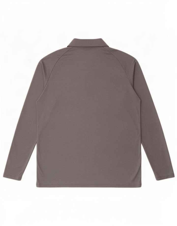 Canterbury Herren-Pullover-Trainingsanzugoberteil mit Reißverschluss am Hals, großes graues Polyester