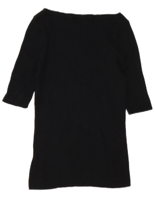 Marks & Spencer Damen-Pullover mit U-Boot-Ausschnitt, Gr. 10, Schwarz