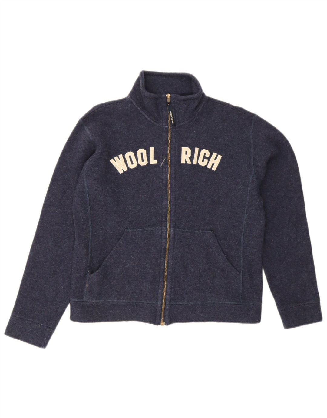 Woolrich Jungen-Trainingsanzugoberteil mit Grafik, 11–12 Jahre, marineblaue Wolle