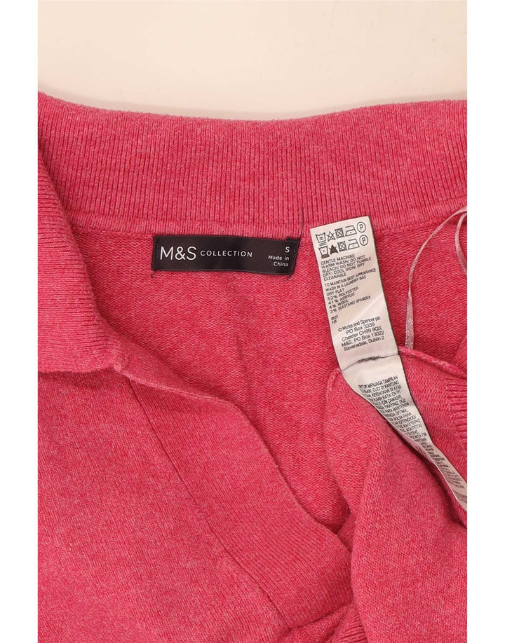 Marks & Spencer Damen-Pullover, übergroß, Rollkragenpullover, Gr. 10, Größe S, Rosa