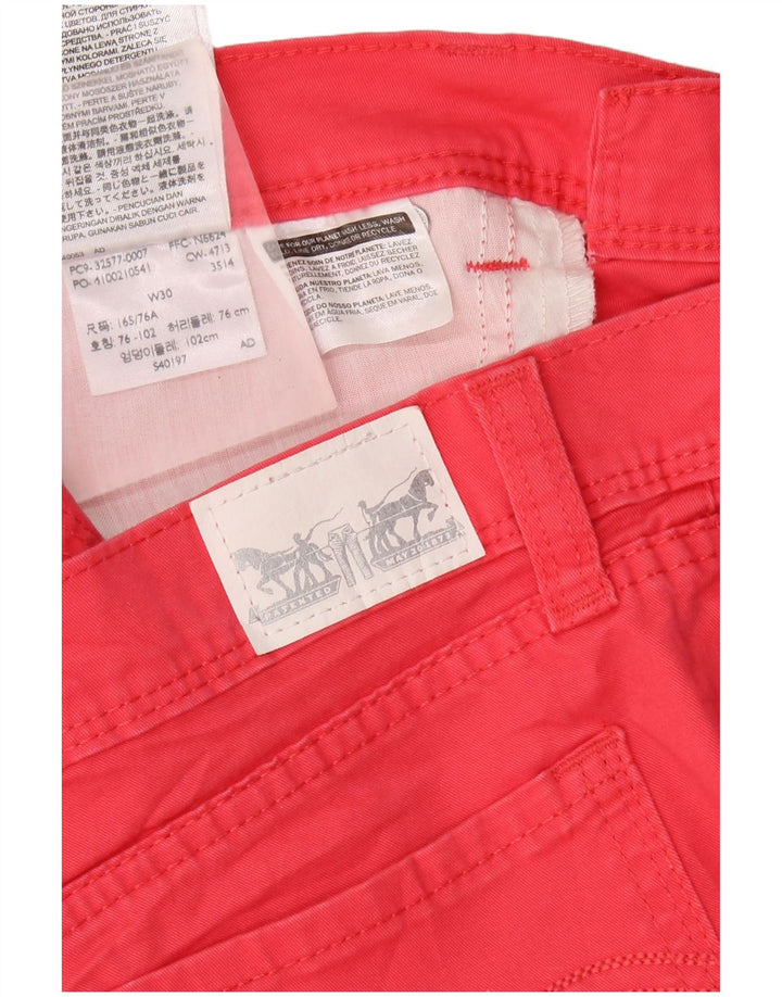 Levi's Damen-Jeansshorts W30 aus mittelrosa Baumwolle