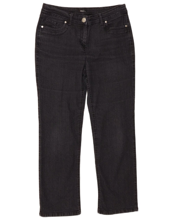 M&Co Damen Straight Jeans UK 14 Large W34 L27 Schwarz