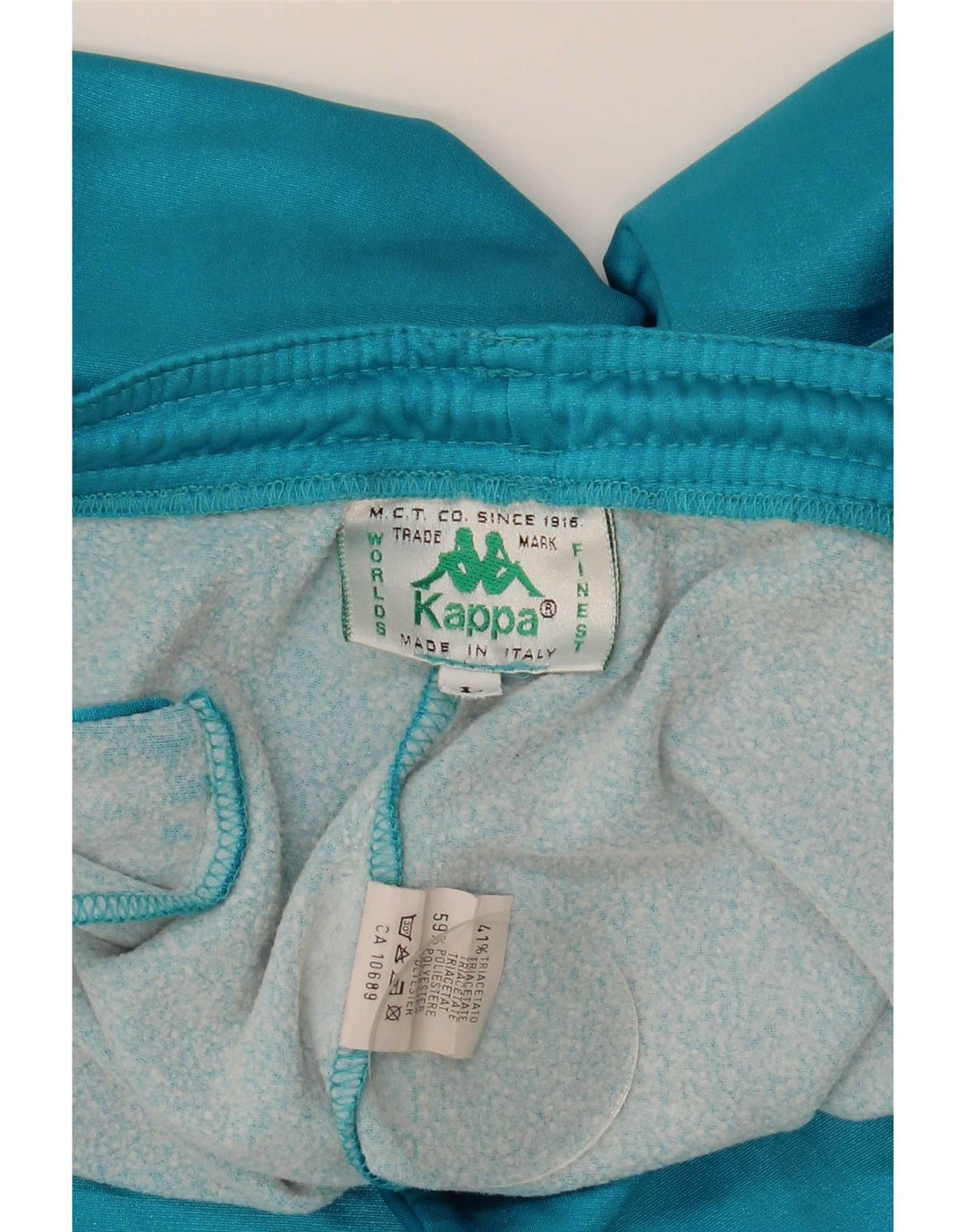Kappa Herren-Trainingshose mit Grafik, groß, blaues Farbblock-Polyester