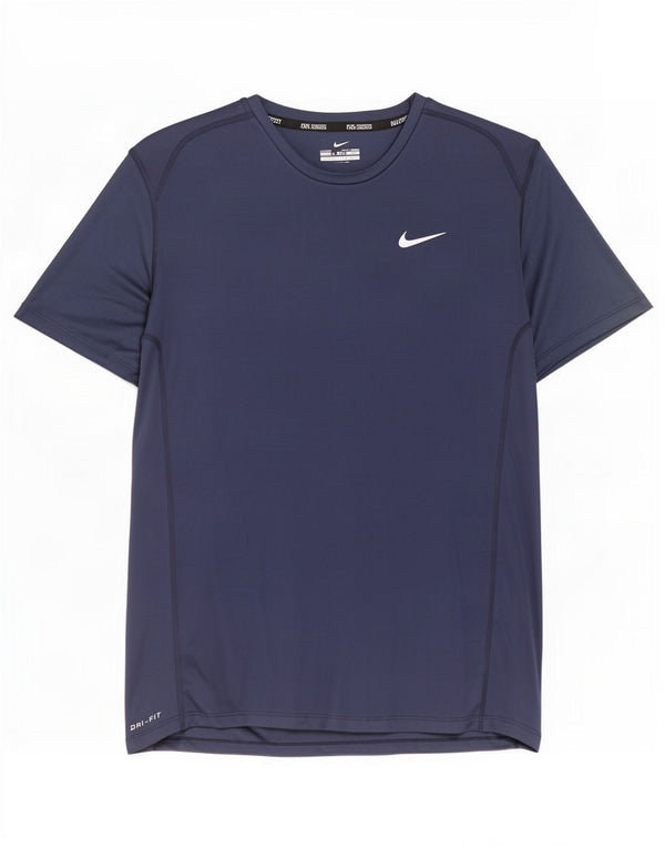 Nike Herren Dri Fit T-Shirt Top XL Marineblau Polyester