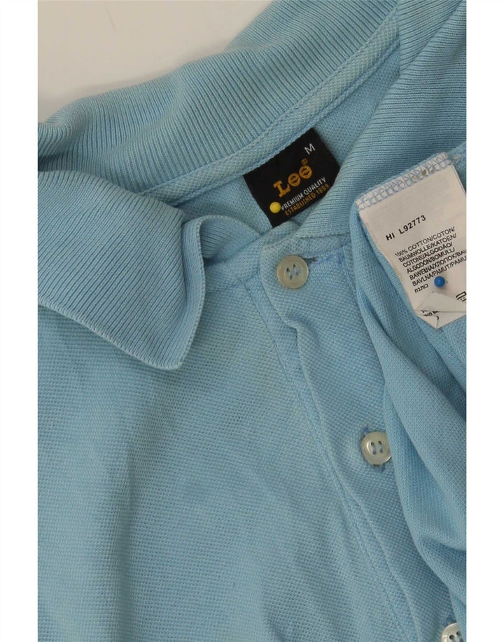 Lee Herren-Poloshirt aus mittelblauer Baumwolle