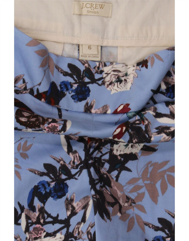 J. CREW Womens Chino Shorts US 6 Medium W32 Blue Floral Cotton Vintage J. Crew and Second-Hand J. Crew from Messina Hembry 