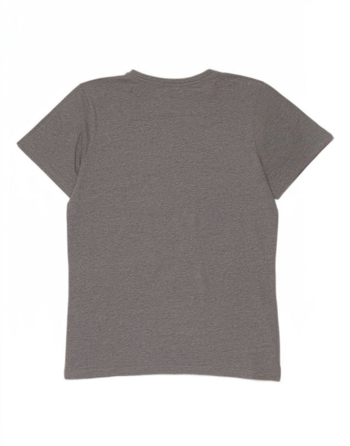Ellesse Herren-T-Shirt mit Grafik, mittelgrau gesprenkelte Baumwolle