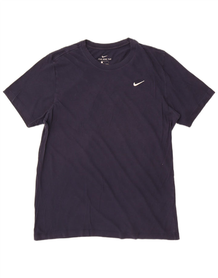 Nike Herren T-Shirt Top Large Marineblau Baumwolle