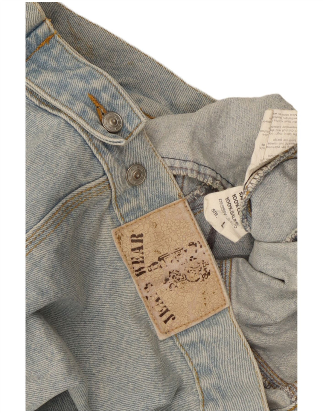Vintage Damen Jeansjacke UK 16 Große blaue Baumwolle