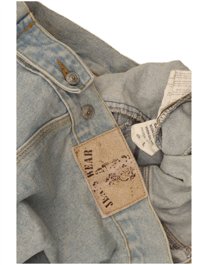 Vintage Damen Jeansjacke UK 16 Große blaue Baumwolle