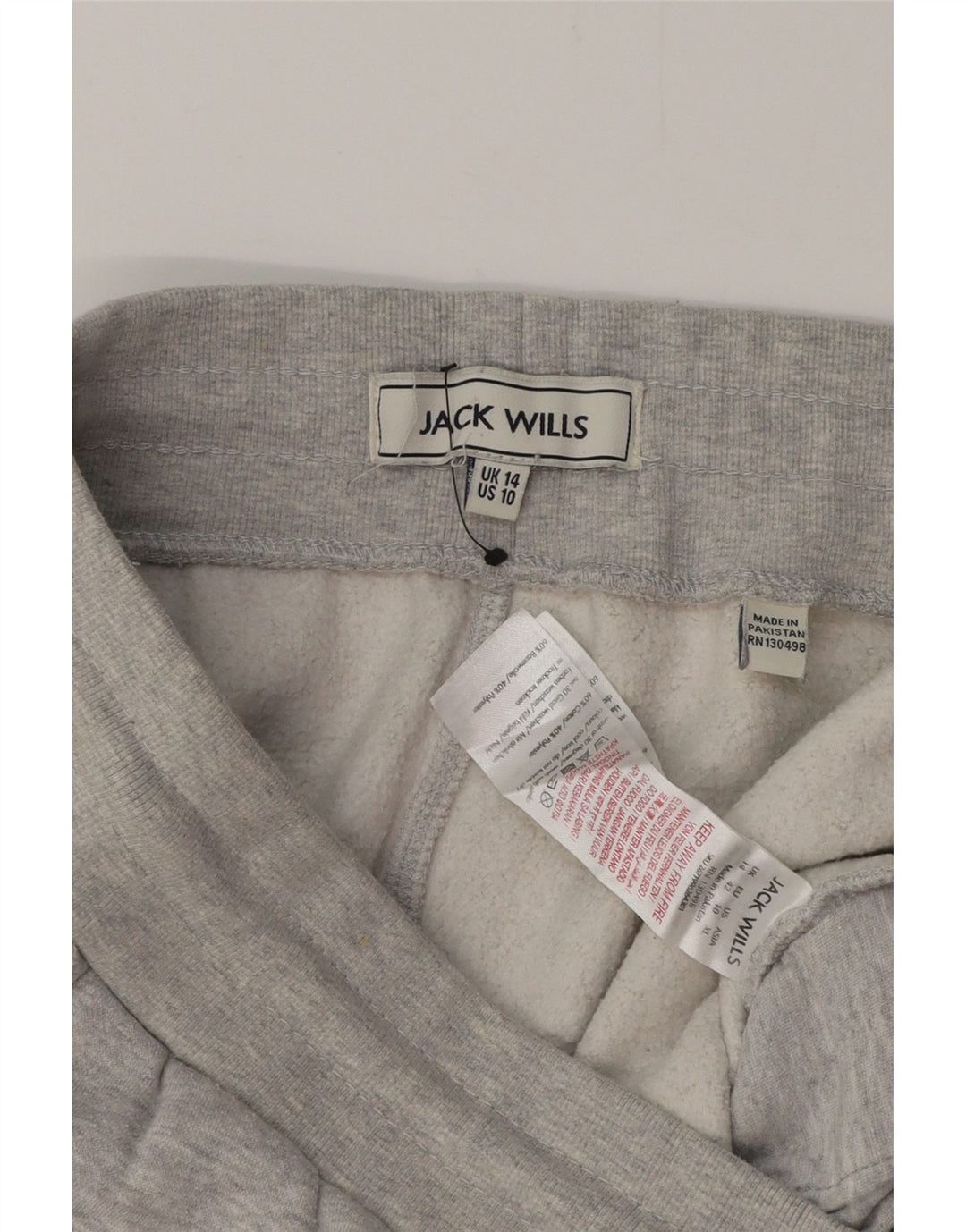 JACK WILLS Damen-Trainingshose, Jogginghose, UK 14, mittelgraue Baumwolle