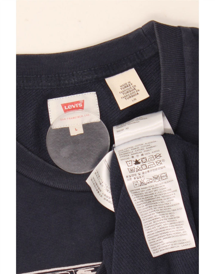 Levi's Herren-Sweatshirt mit Grafik, groß, marineblau, Baumwolle