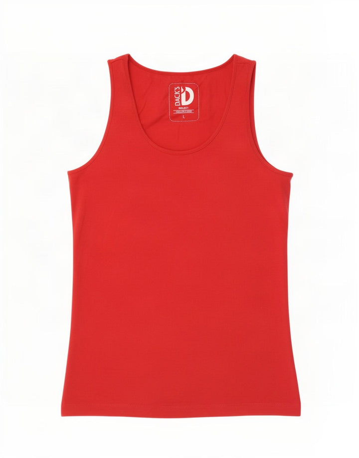 Dack's Damen-Weste-Top, UK 14, Größe L, rote Baumwolle
