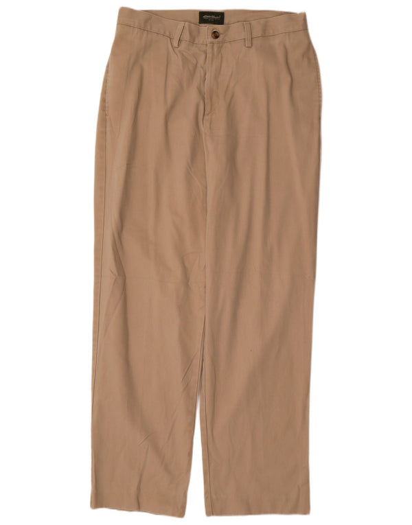 IZOD Herren gerade Chinohose W35 L34 Beige Baumwolle
