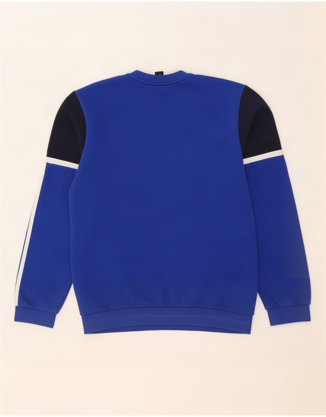 Adidas Herren Grafik-Sweatshirt-Pullover aus mittelblauer Colourblock-Baumwolle