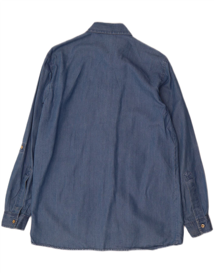 MICHAEL KORS Damen Übergroßes Jeanshemd UK 6 XS Blau