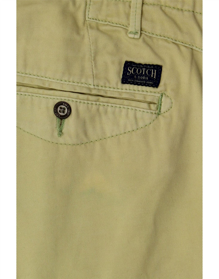 SCOTCH & SODA Mens Denim Shorts W33 Medium Green Cotton Vintage Scotch & Soda and Second-Hand Scotch & Soda from Messina Hembry 