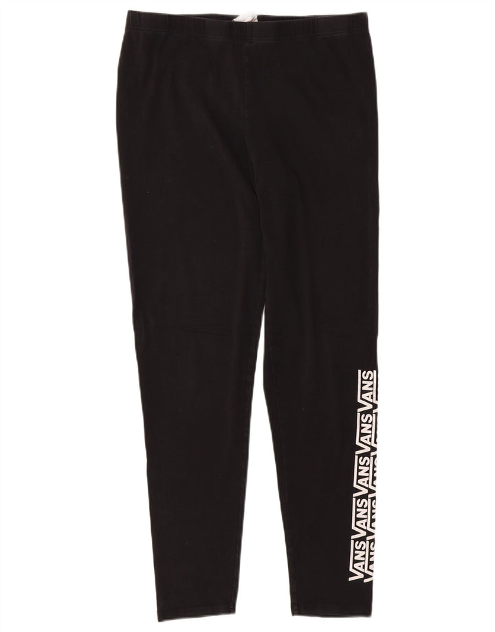 VANS Damen Graphic Leggings UK 18 XL Schwarz Baumwolle