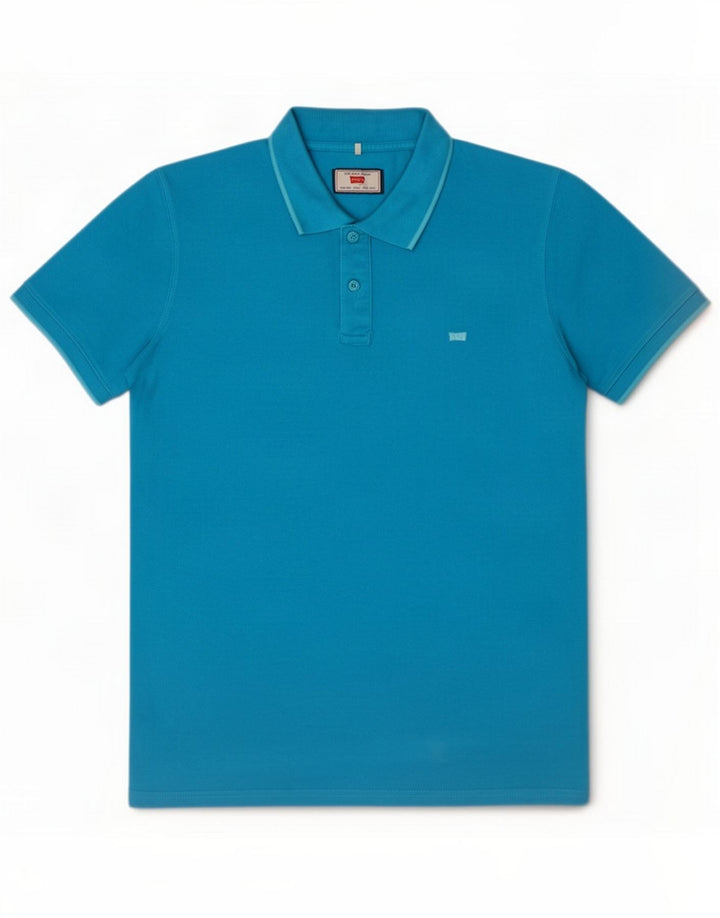 Carrera Herren-Poloshirt mit normaler Passform, große blaue Baumwolle
