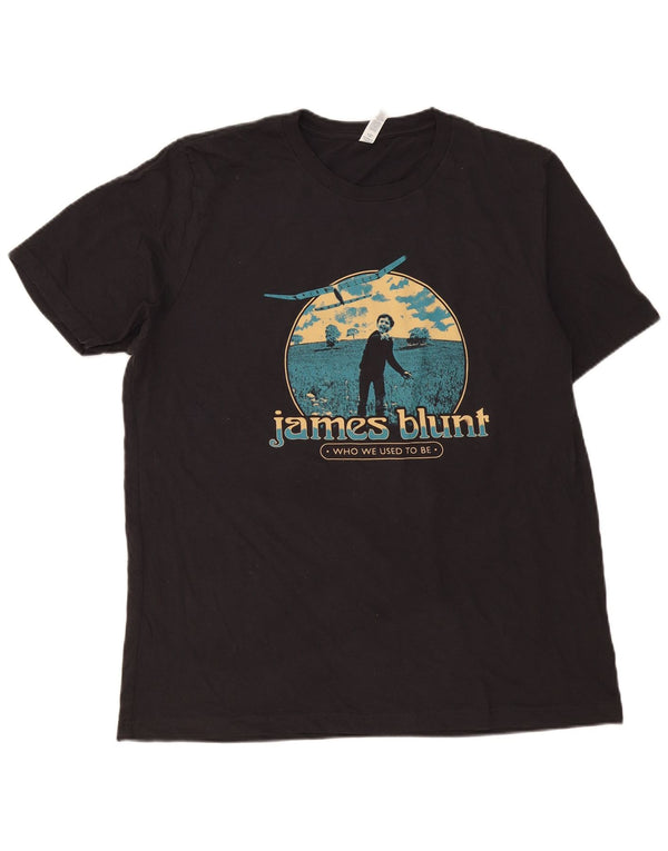 Bella Canvas Herren James Blunt Grafik T-Shirt Top XL Schwarz Baumwolle Musik