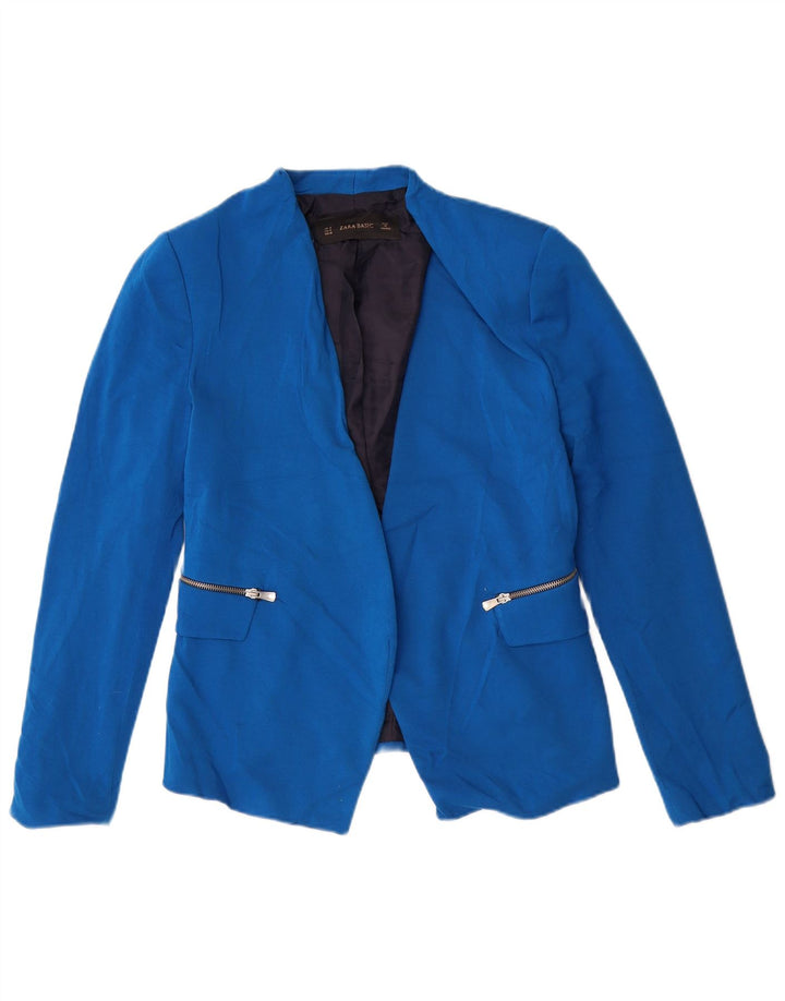 Offene Blazerjacke für Damen von Zara, UK 12, Mittelblau, Polyester