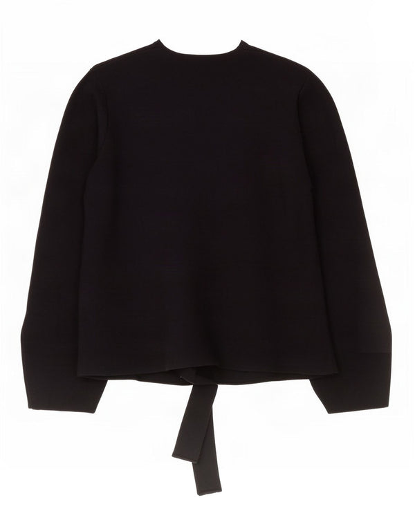 Zara Damen-Cardigan-Pullover UK 10 Small Schwarz Polyamid