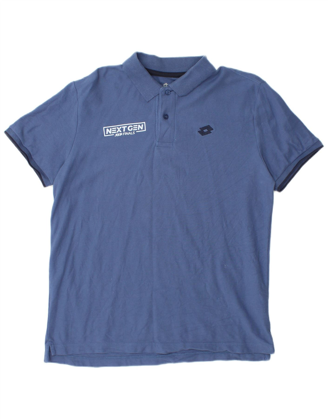 LOTTO Herren Life's Graphic Poloshirt, groß, aus blauer Baumwolle