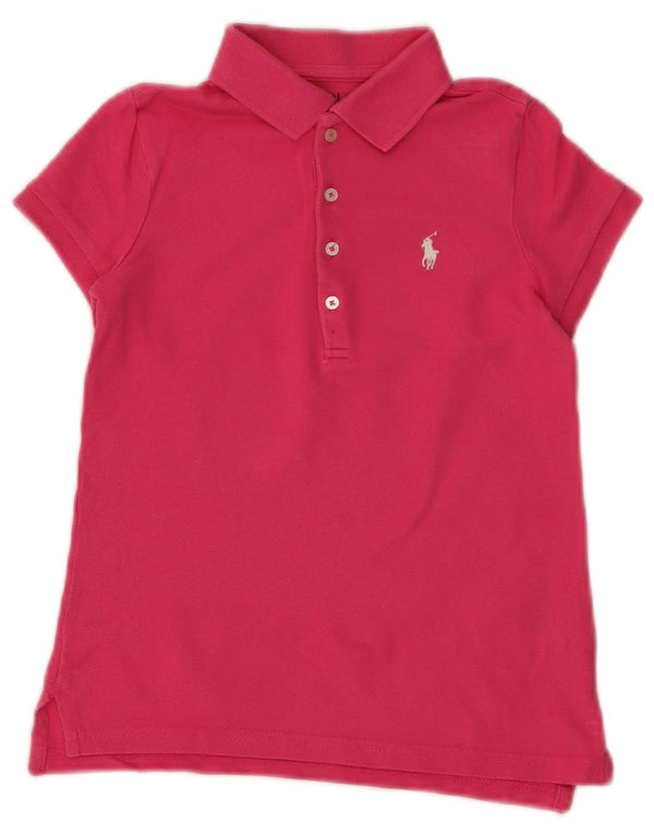 Polo Ralph Lauren Mädchen-Hemd, 6–7 Jahre, Größe S, Rosa, Baumwolle