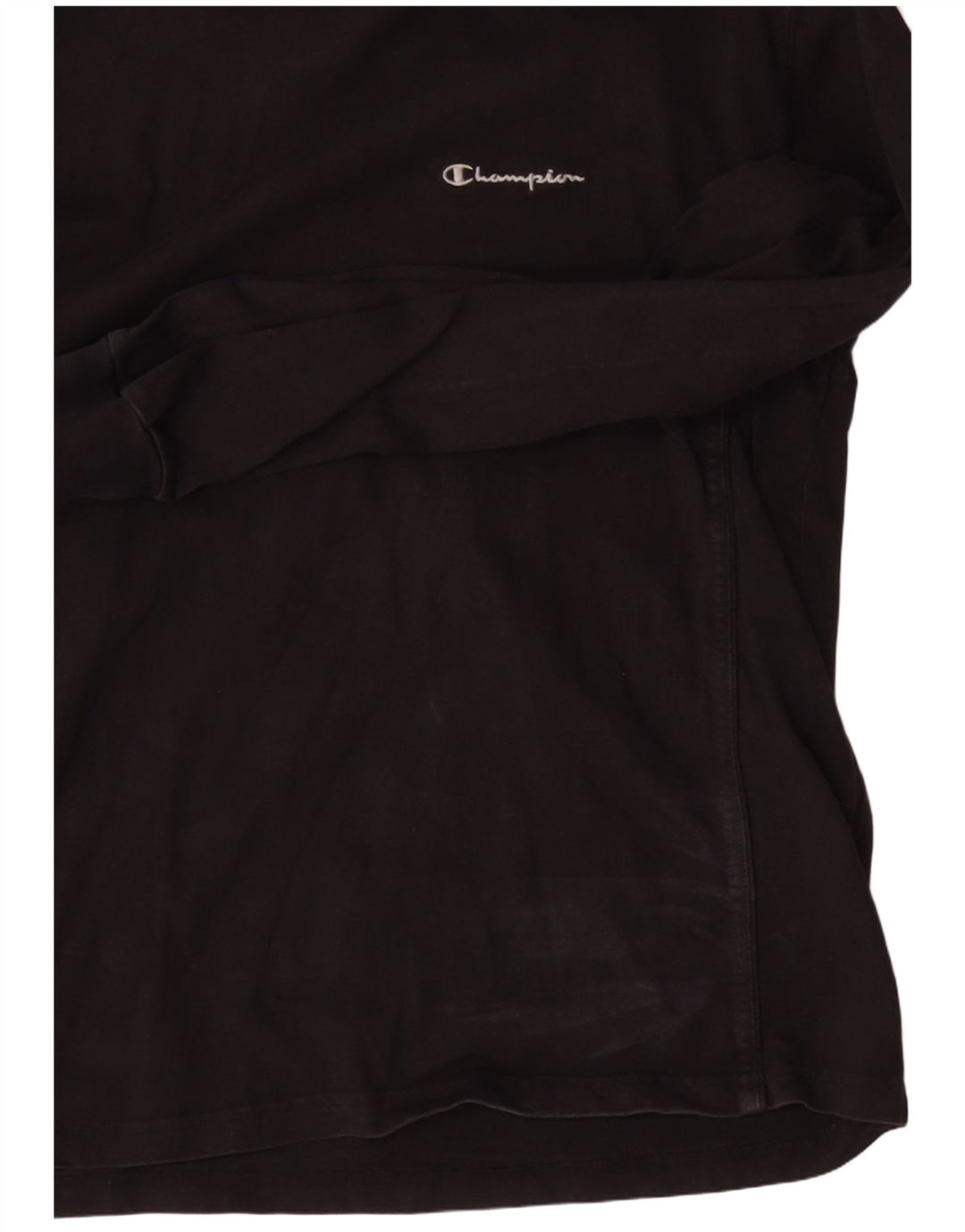 Champion Damen-Sweatshirt-Pullover UK 14 Mittelschwarze Baumwolle