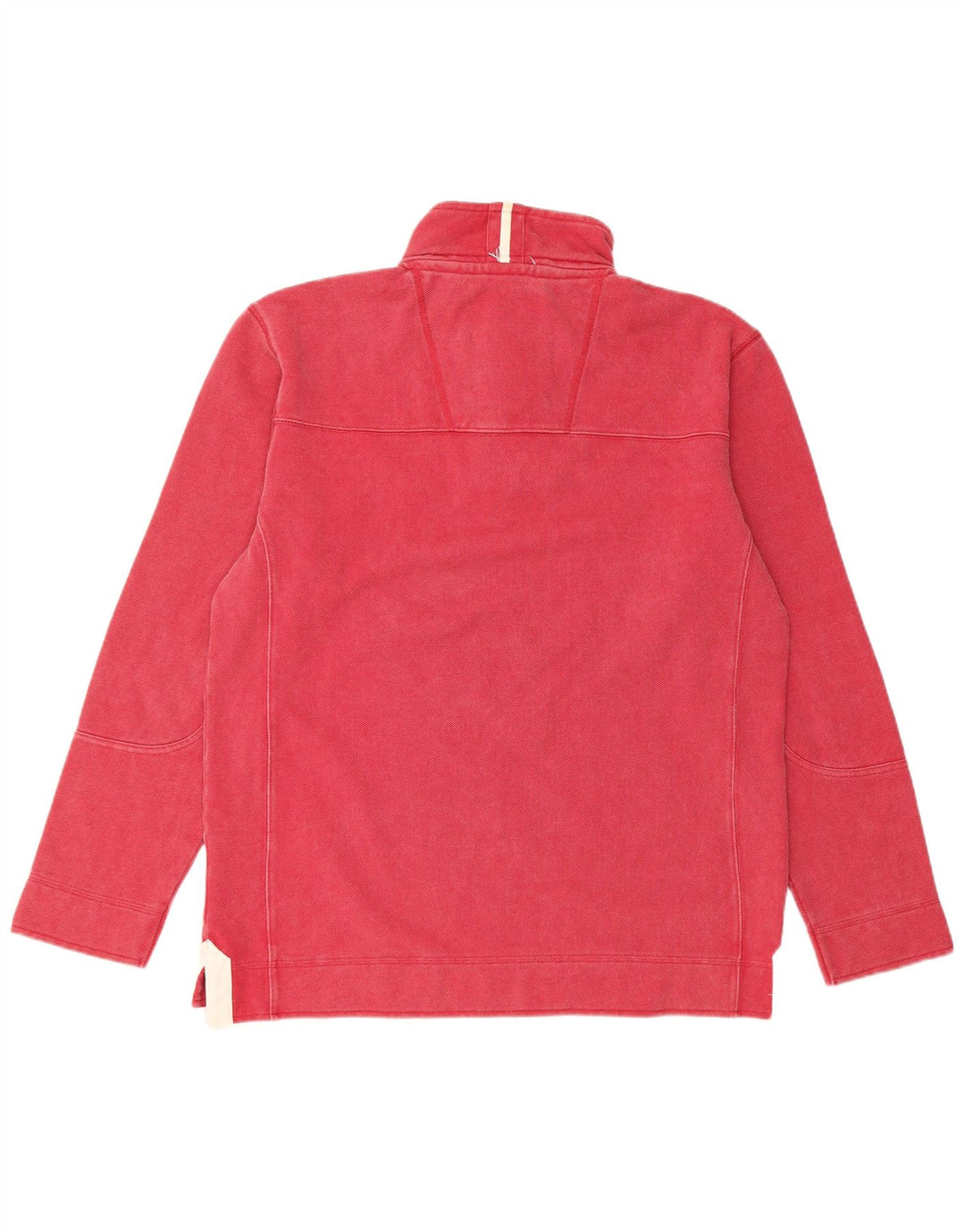 Crew Clothing Herren-Rugby-Poloshirt mit Reißverschluss, mittelrote Baumwolle