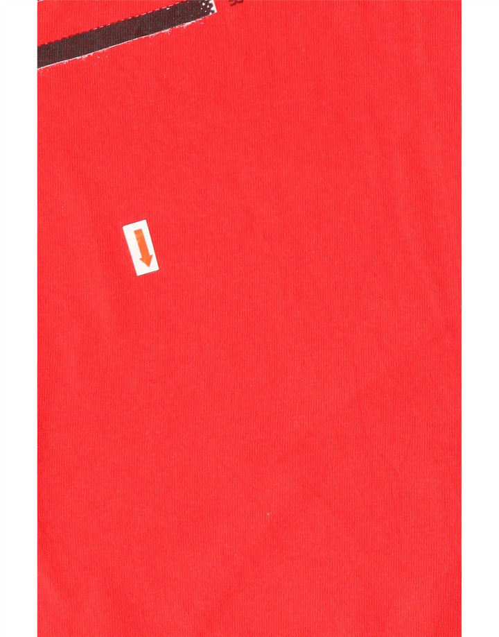 QUIKSILVER Herren Grafik-T-Shirt-Oberteil XL aus roter Baumwolle