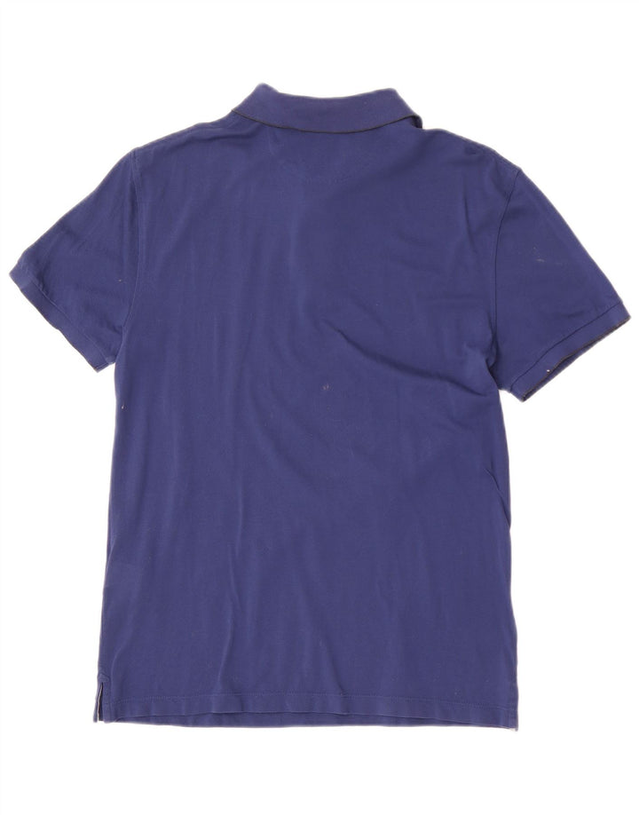Hackett Slim Fit Herren-Poloshirt aus mittelblauer Baumwolle