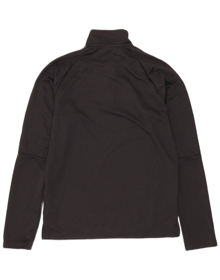 ADIDAS Herren Climalite Zip Neck Pullover Trainingsanzug Top Small Schwarz