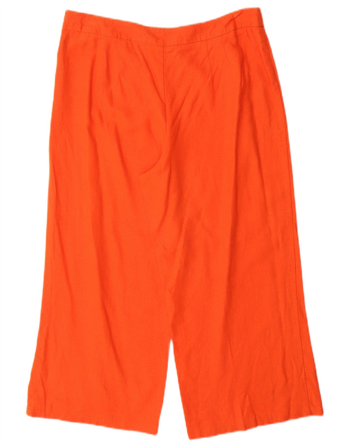 Marks & Spencer Damen Caprihose UK 12 Medium W30 L23 Orange Leinen