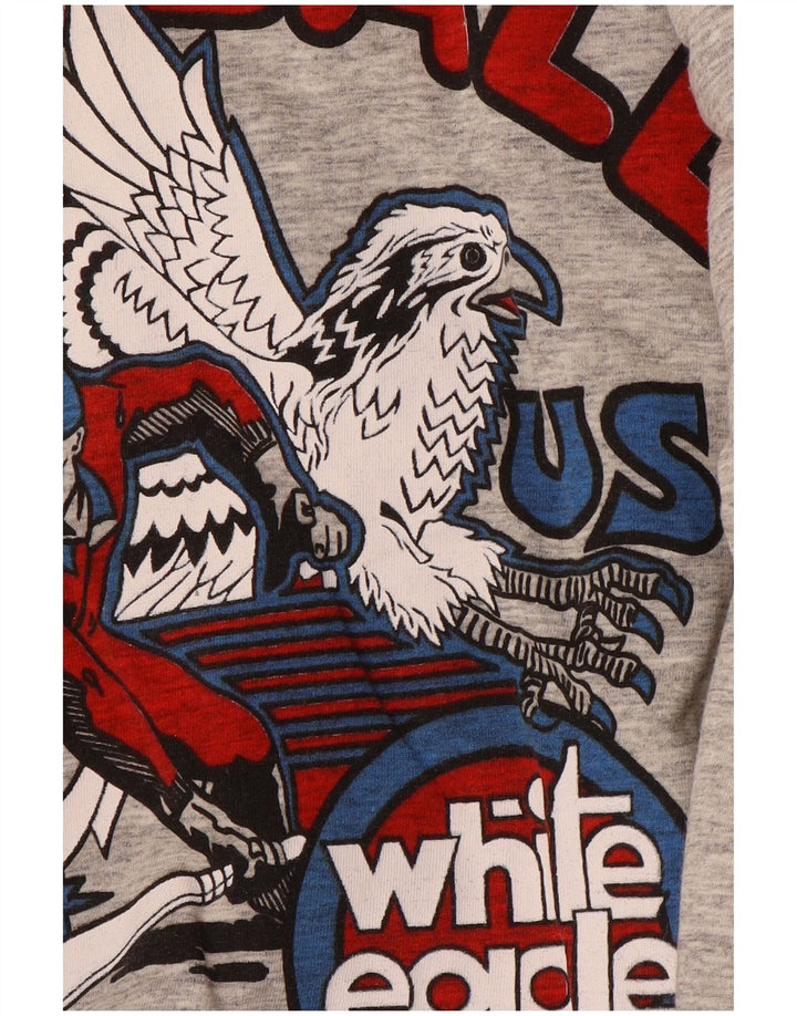 Vintage Herren Bomber Graphic Wattierte Jacke UK 40 Large Marineblau